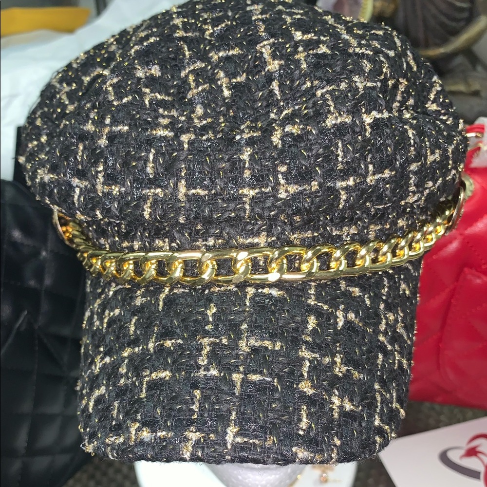 Wool Newsboy Hat Black - Picture 4 of 4